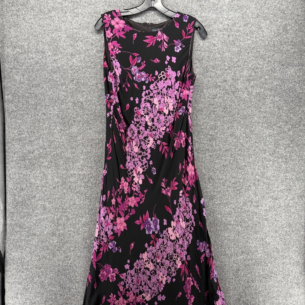 Vintage Y2K Womens Dress Size 10 Black Beaded Fairy WhimsiGoth Bias Cut Evening